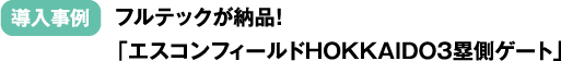 導入事例：フルテックが納品！「エスコンフィールドHOKKAIDO3塁側ゲート」